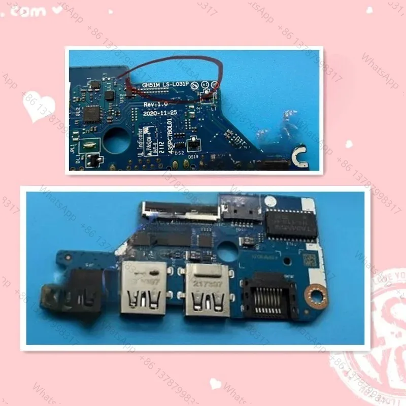 W STOCK GH51M LS-L031P LS-J871P FOR Acer Nitro 5 AN515-45 AN515-55 PH315-54 AN515-56 AN515-57 N20C1 o LAN Ethernet USB Board