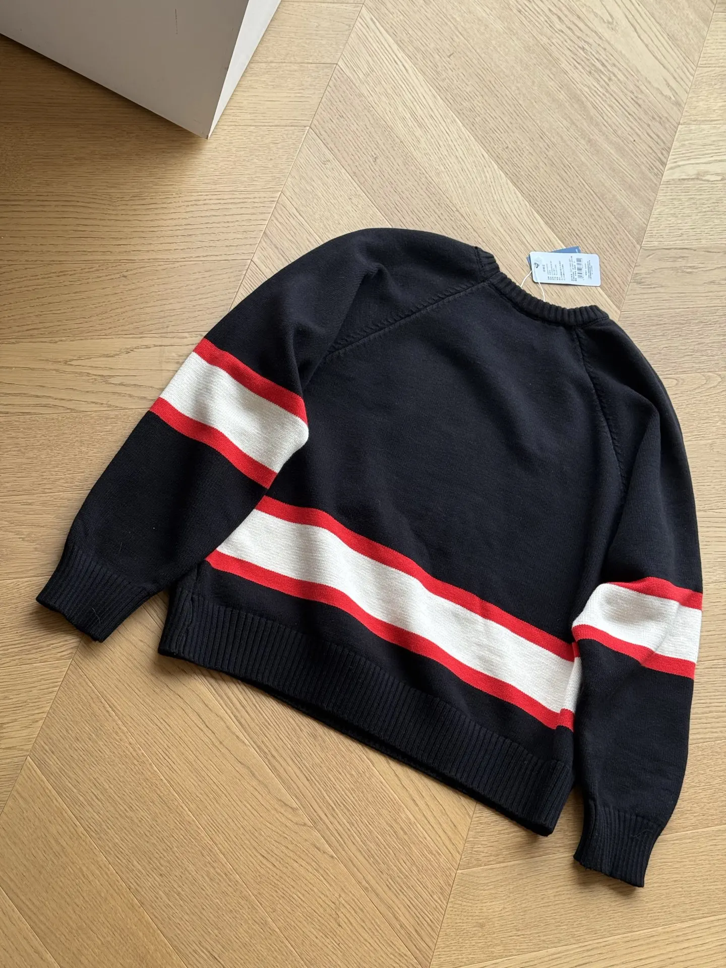 UNDEFEATED Five-Strike Colorblock Varsity Sweater | Heavyweight Hand-Stitched Knit Pullover | Soft Streetwear Jumper view 4