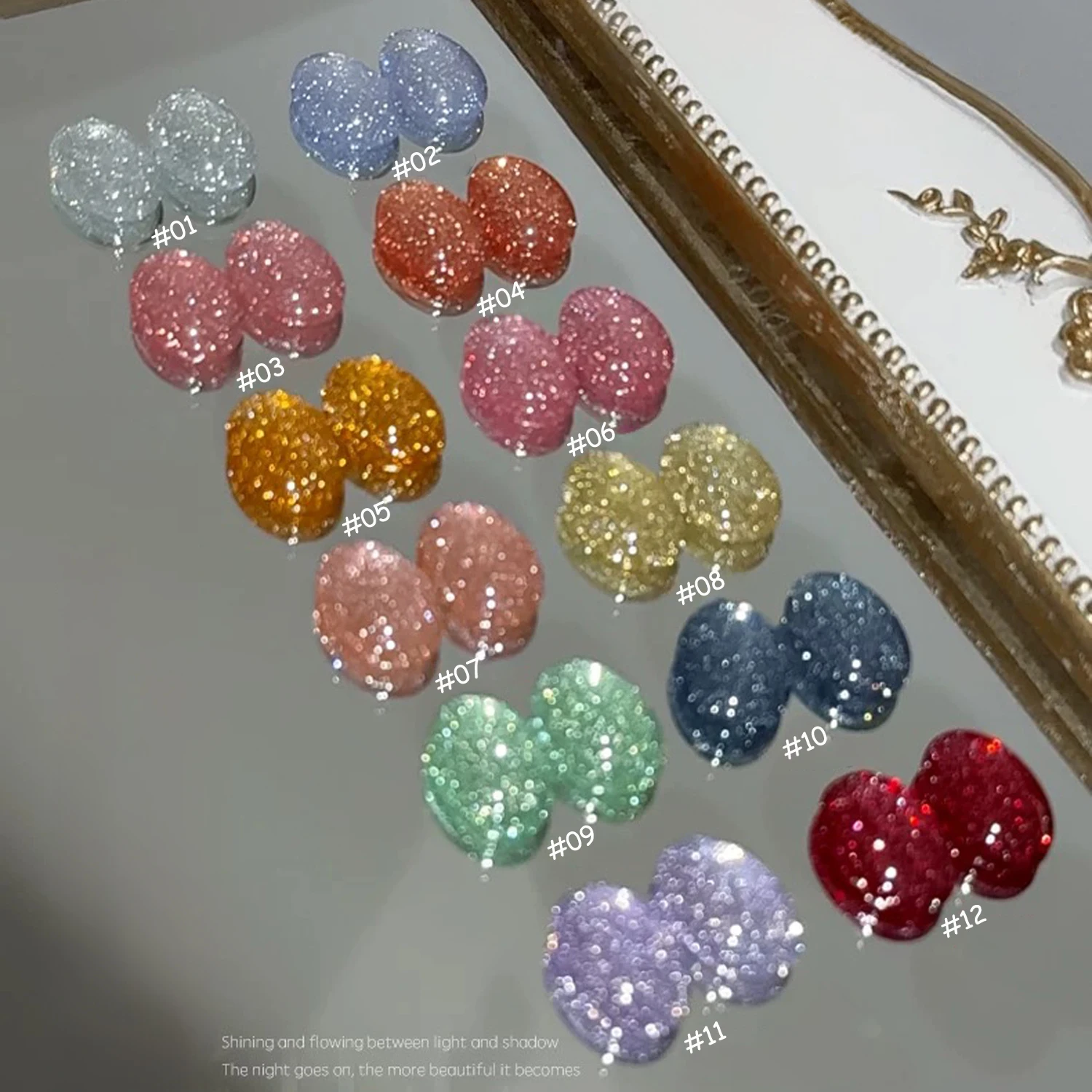 1 pièces WS été automne ongles Super Flash réfléchissant Disco bleu blanc marron cassé diamant Gel vernis à ongles Nail Art fournitures pour ongles