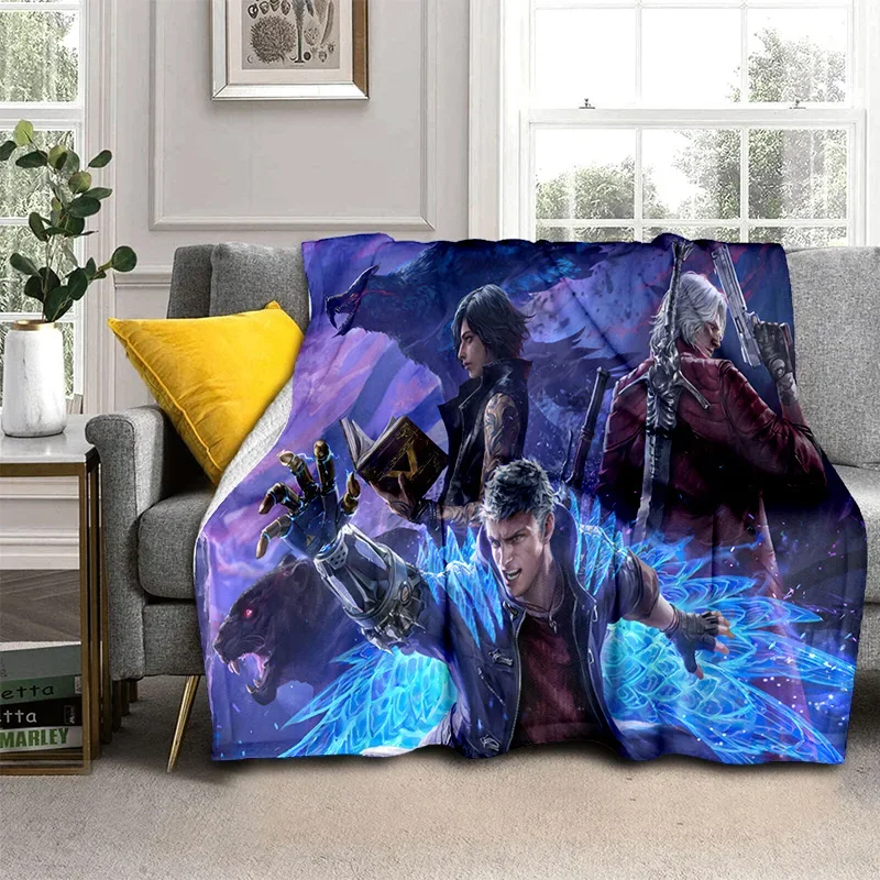 Manta de jugador 3D DMC Game D-Devil May Cry, manta suave para el hogar, dormitorio, cama, sofá, Picnic, viaje, oficina, manta para niños
