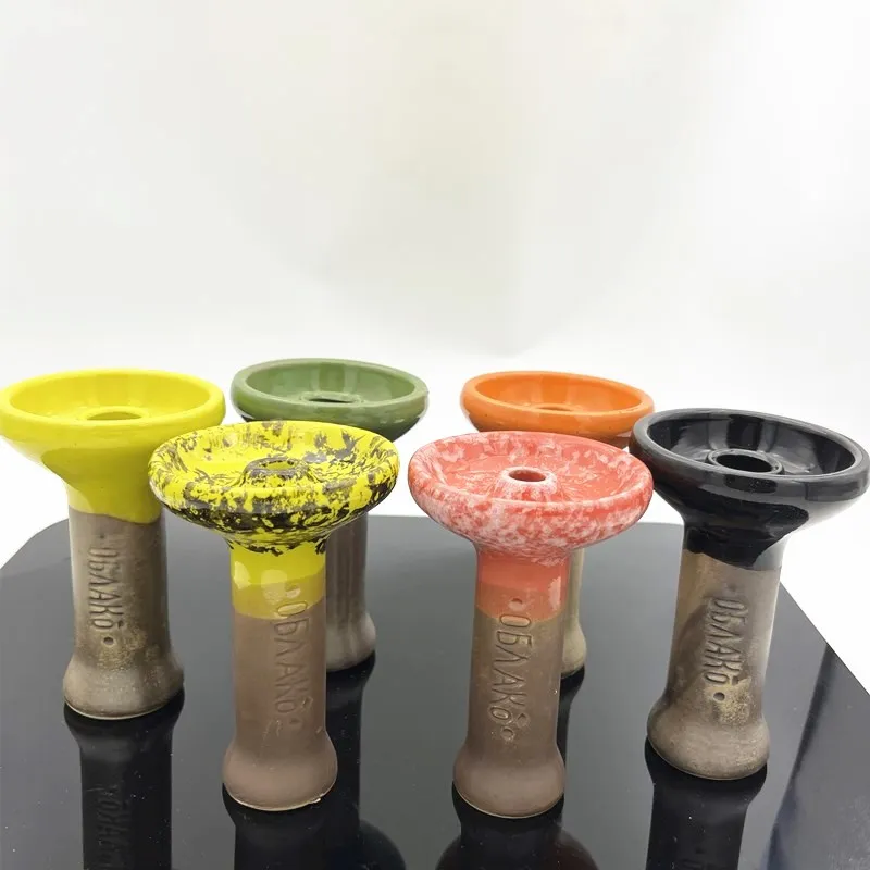 Hookah Ceramic Bowl Tobacco Holder Single Hole Shisha Head Deeper Larger Shesha Narguile Accessories Drop Shipping