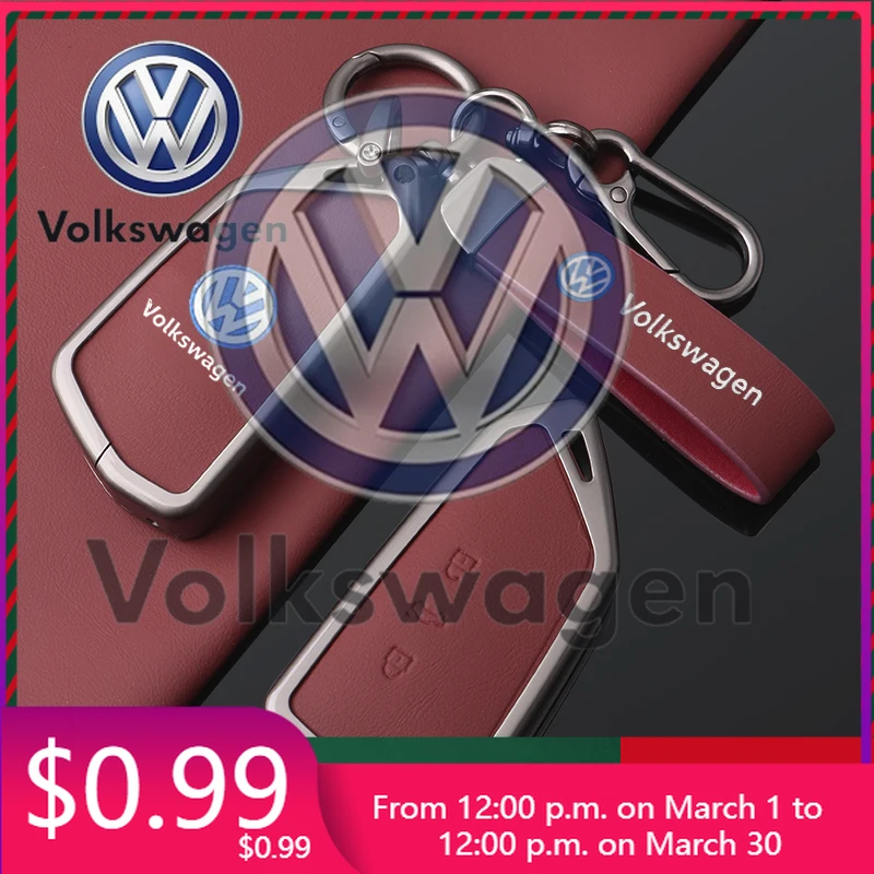 

Чехол для ключа автомобиля VW Volkswagen, модный, из цинкового сплава и кожи, для VW Volkswagen Golf 8 2020
