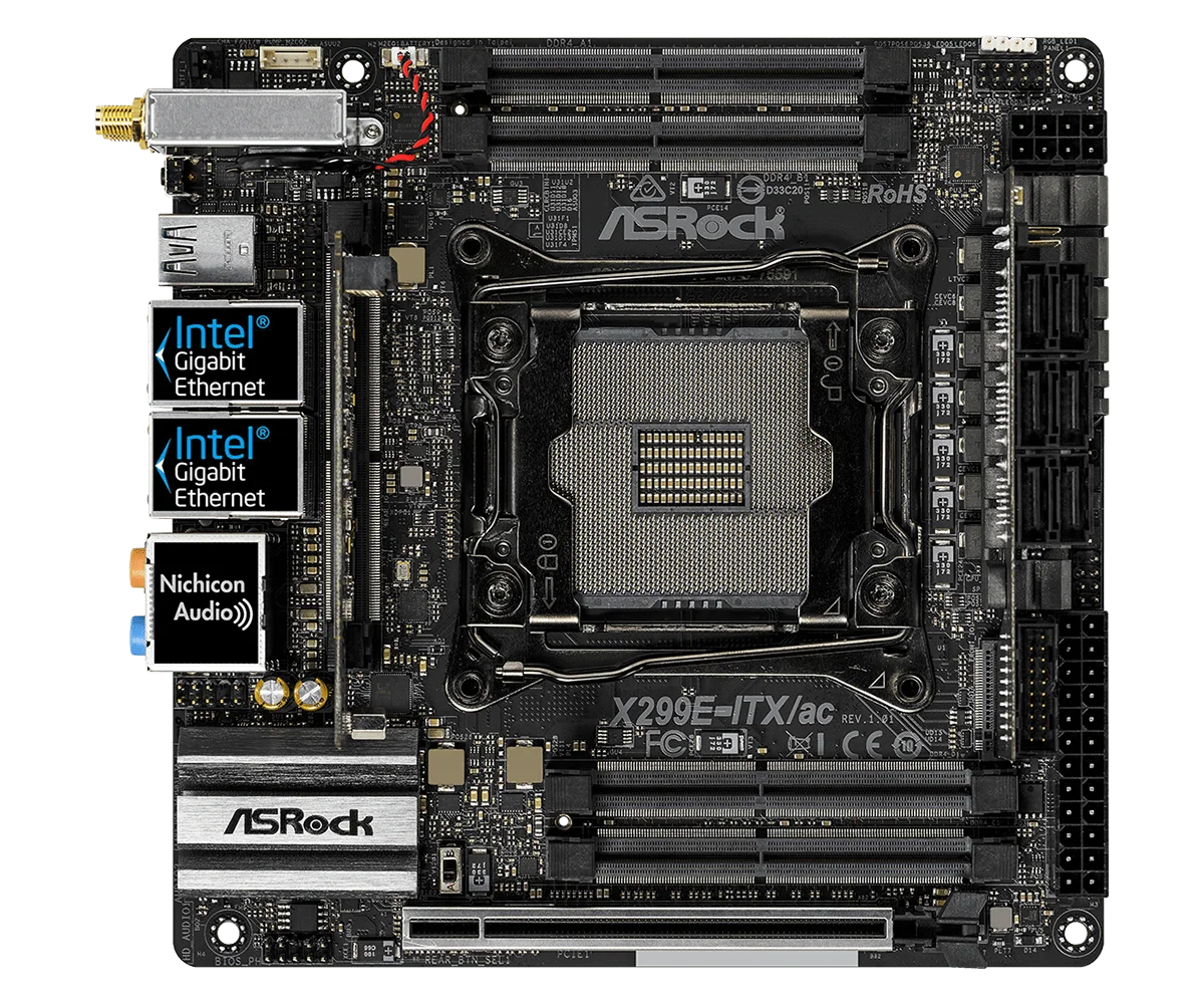ASRock X299E-ITX/ac Mini ITX Motherboard DDR4 Intel X299 LGA 2066