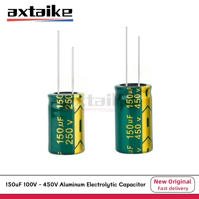 

5/10PCS 150UF 100V 250V 400V 450V 10*20/16*25/18*30MM High Frequency Low ESR Aluminum Electrolytic Capacitor