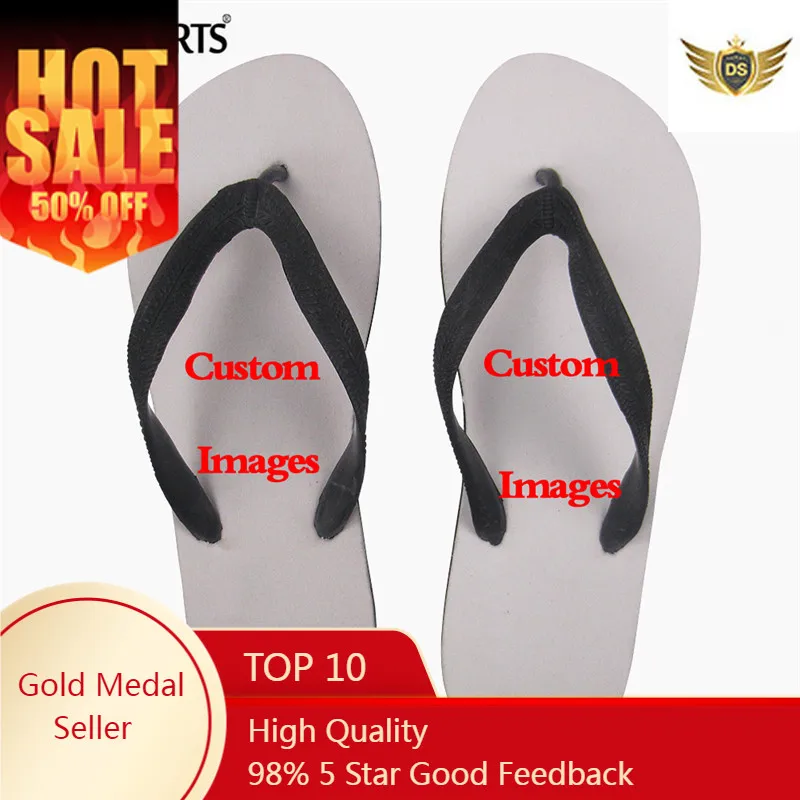 

Women's Summer Slippers Rubber Non-slip Flip Flops Girls Lady Custom Images Or Logos Flipflops Drop Shipping Female