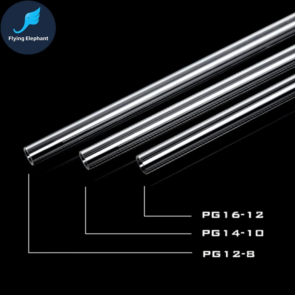 (50cm/lot) OD 8mm 10mm 12mm - 20mm Transparent Acrylic Plexiglass Pipe Organic Glass tube For Aquarium Fish Fittings, 2Pcs