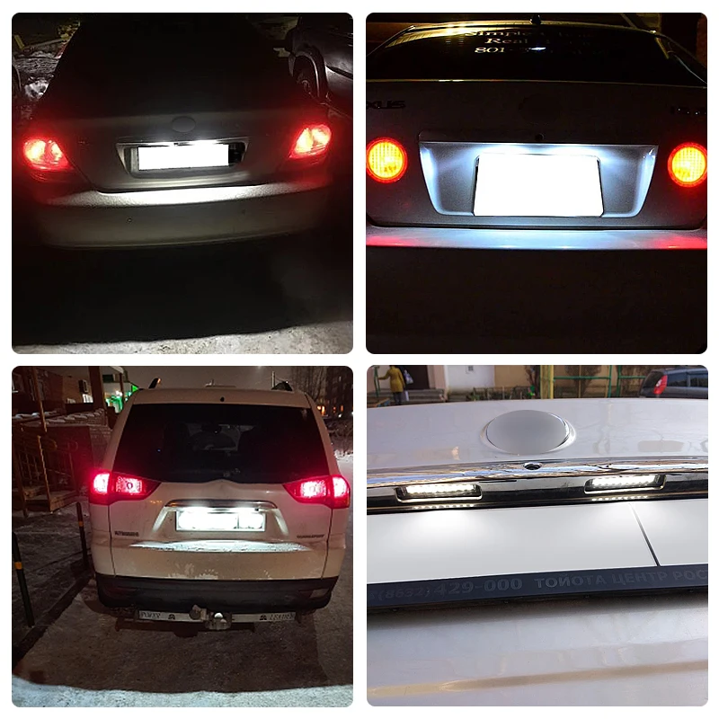 2 قطعة الأبيض لوحة ترخيص مُضاء ضوء لكزس IS300 IS200 LS430 GS300 RX330 HS250h تويوتا بريوس يارس كامري رقم لوحة مصباح