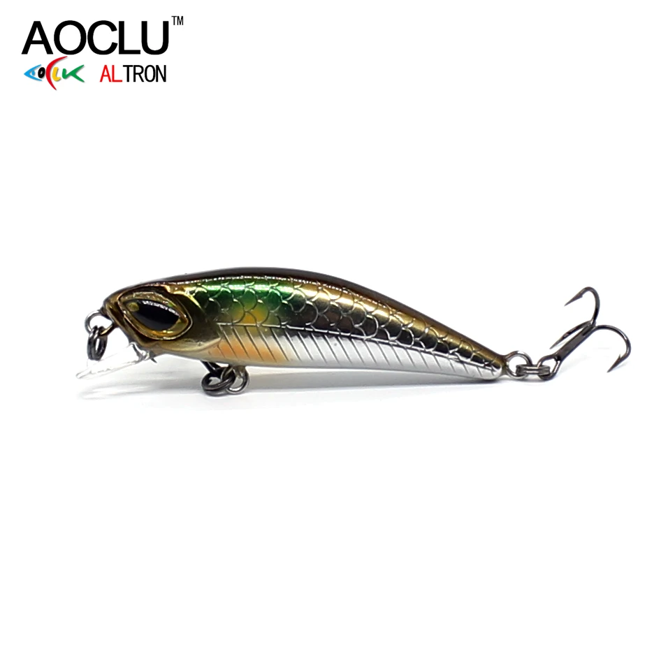 Aoclu-Sinking Minnow Angel rassel, Hart köder Wobbler Köder, Strand, Bass, Jack, Forelle, 14 # VMC Haken, Tauchen, 1,5 m, 45mm, 3,0g – Detail 19
