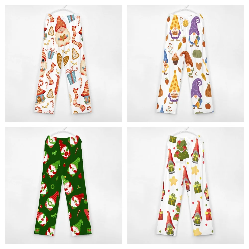 Cute Gnomes Pattern Pajama Pants Mens Womens Lounge Pants Super Soft Unisex Sleep Pajama Bottoms with Pockets Drawstring