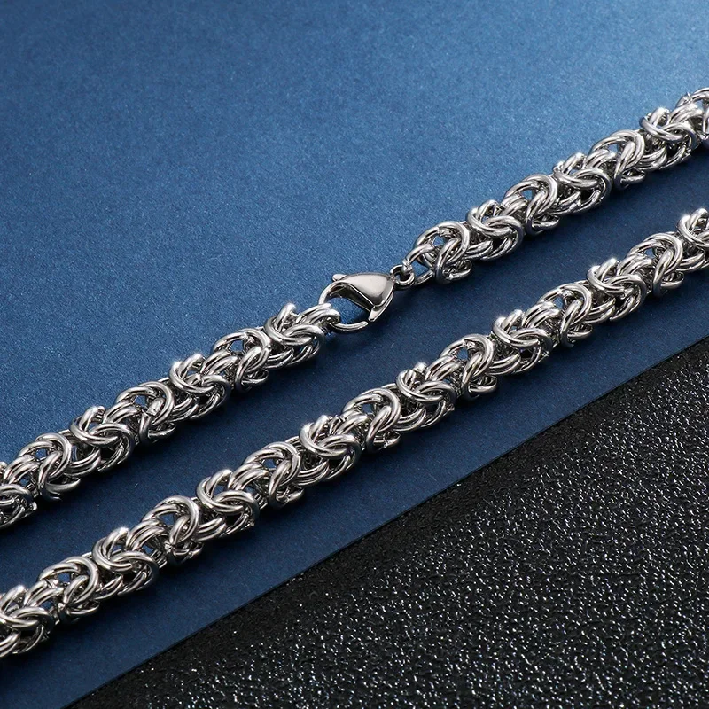 60CM Stainless Steel Snake Chain Necklace Woven Keel Chain Men's Outdoor EDC Self Defense Bracelet Domineering Whip