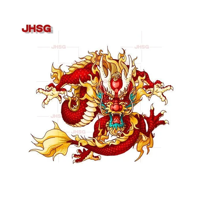 Car Decorations Auspicious Teng Car Stickers Personality Creative Door Car 3d Stickers Chinese Dragon Body Decoration Stickers