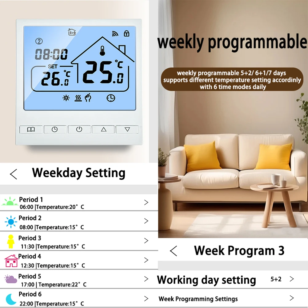 WIFI NO-WIFI Thermostat 3A 16A 25A High Quality Phone Remote Control Remote Thermostat Support For Smart Home Life
