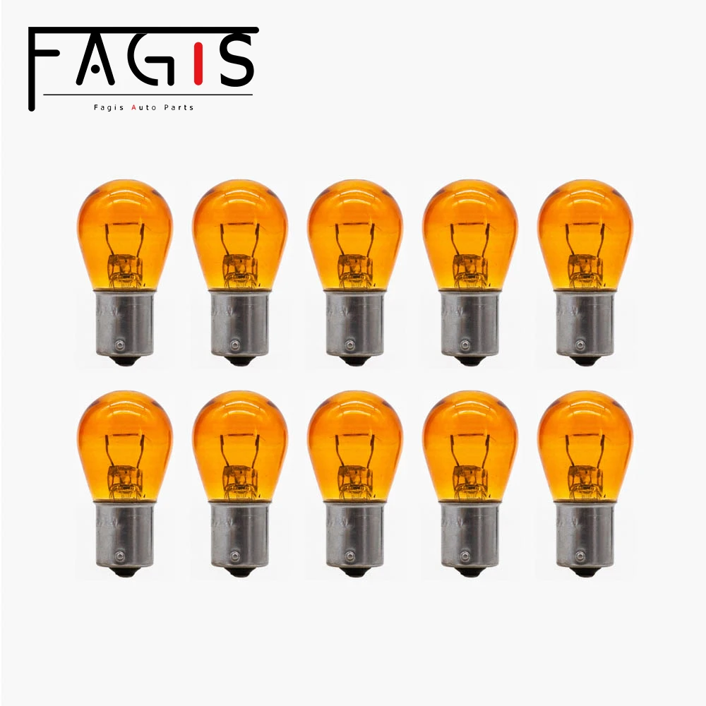 Fagis 10 Pcs S25 1156 1157 P21W P21/5W 12V 21W 21/5W BA15S BAY15D Car Lights reverse light brake bulb Stop Light Turn Signal DRL