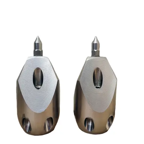 내부 나사 고압 세척 피어싱 깍지, 고충격 준설 워터 제트 하수도 세라믹 코어 깍지, 1 인치, 0.7kg