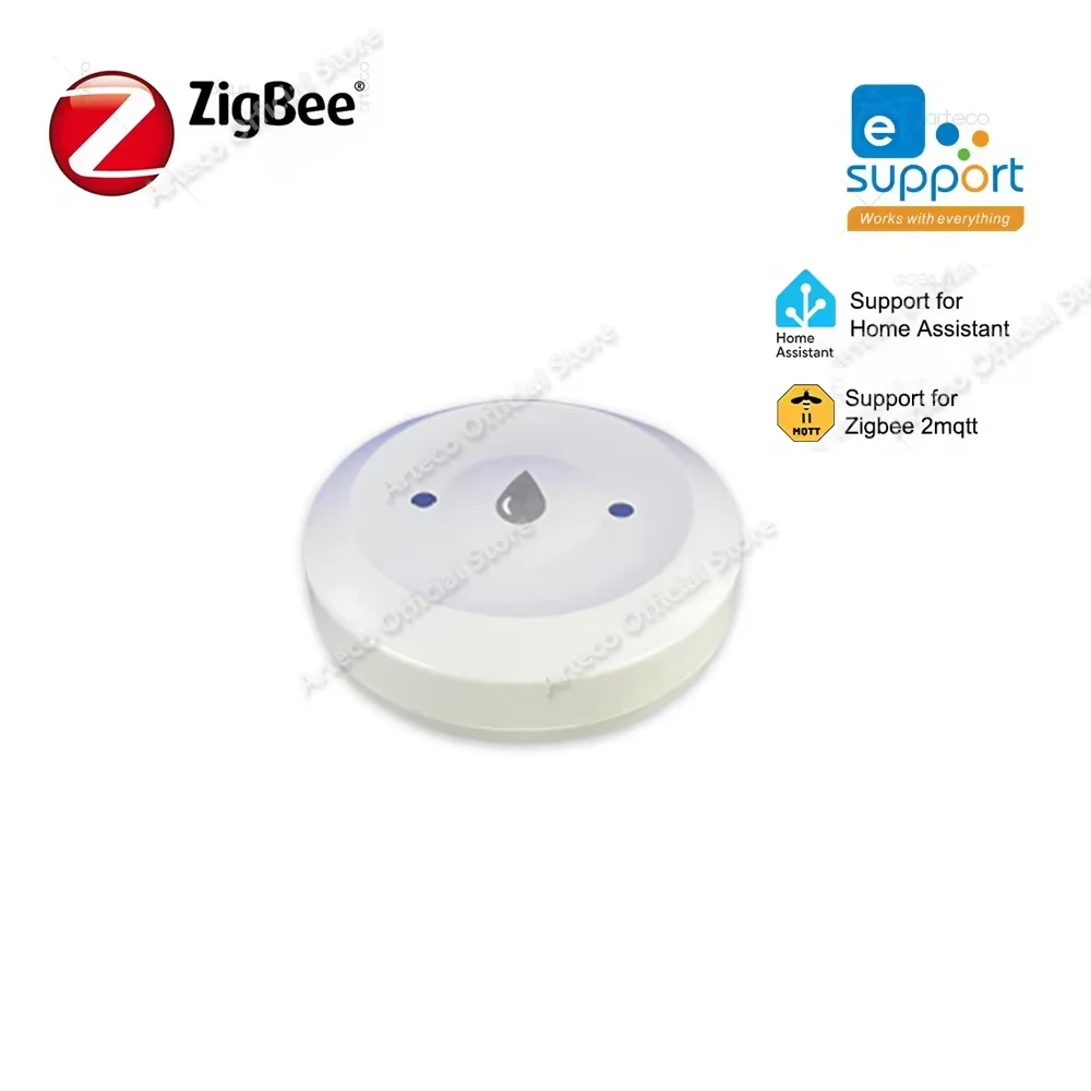 Zigbee Water Leakage Sensor Alarm Water Detector Flood Leakage Sensor APP Remote Control Security Alarm Work With Home Assistant