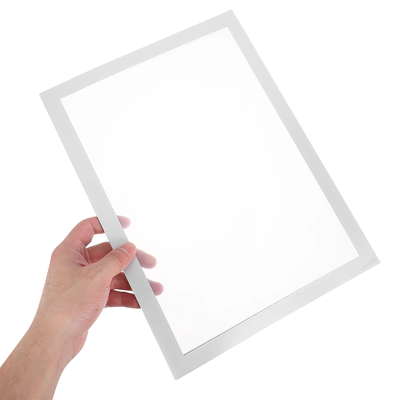 

Dual-Sided Transparent Display Board Certificate Poster Holder A4 Magnetic Frame Plastic Document Stand for Office School Use