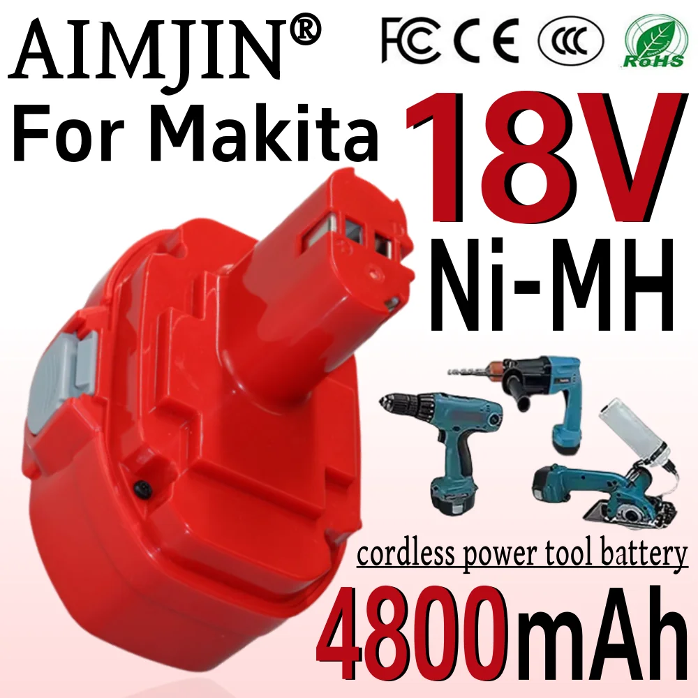 

For Makita 18V Ni-MH Rechargeable Battery 4800mAh Compatible PA12 PA14 PA09 PA18 9100 1220 1420 1435 6270D 6280D