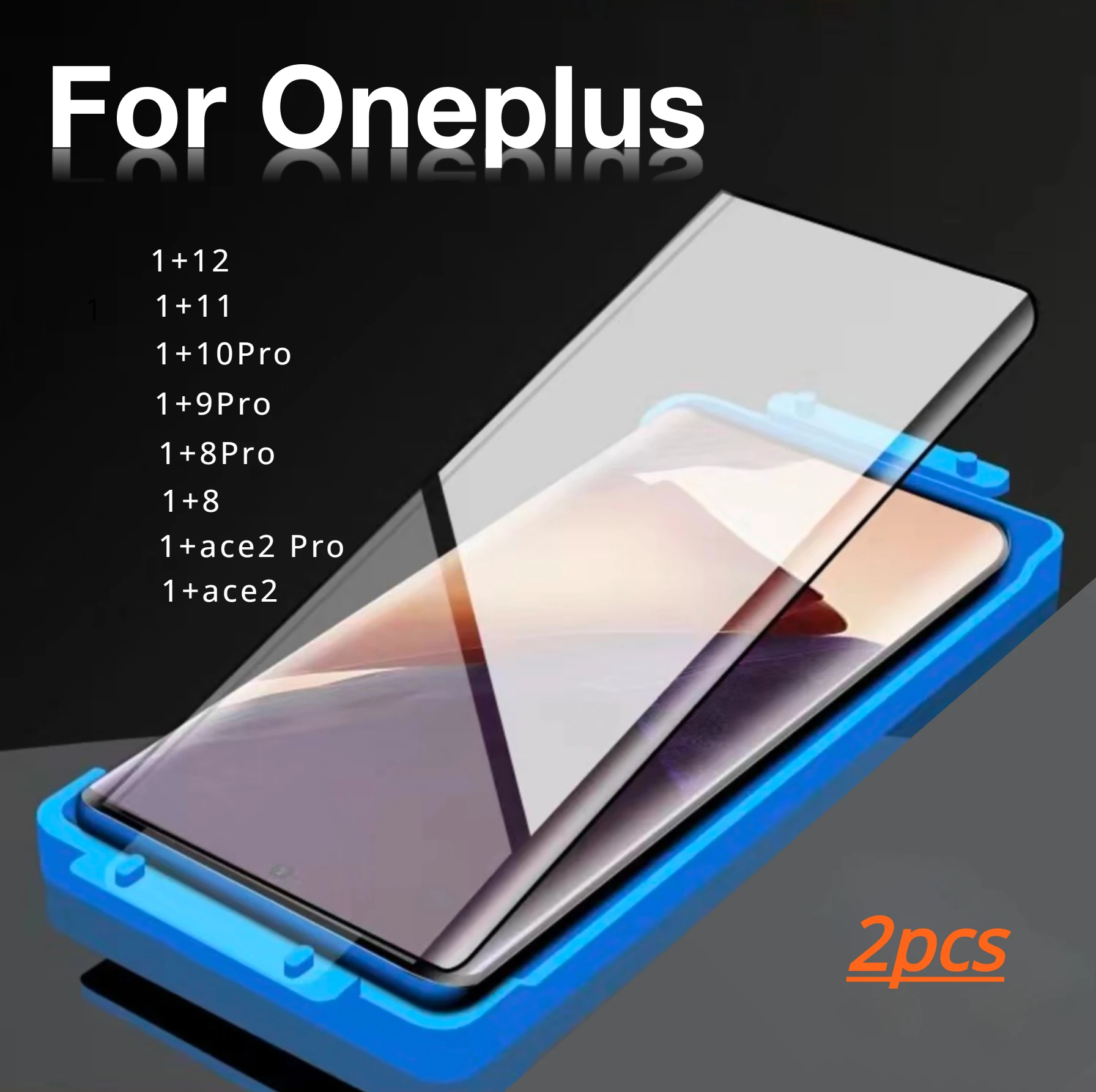 2Pcs For Oneplus 12 12R 11 Pro 10 9 8 11R ACE2 ACE3 Pro Screen Protector Gadgets Accessories Protective Film With Install Kit