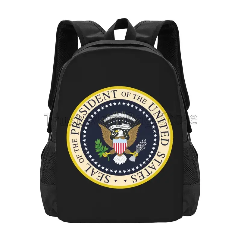 Seal of The President of The United States Print Backpack Men Casual Daypack Lightweight Travel Bag School Book Bag Backpacks