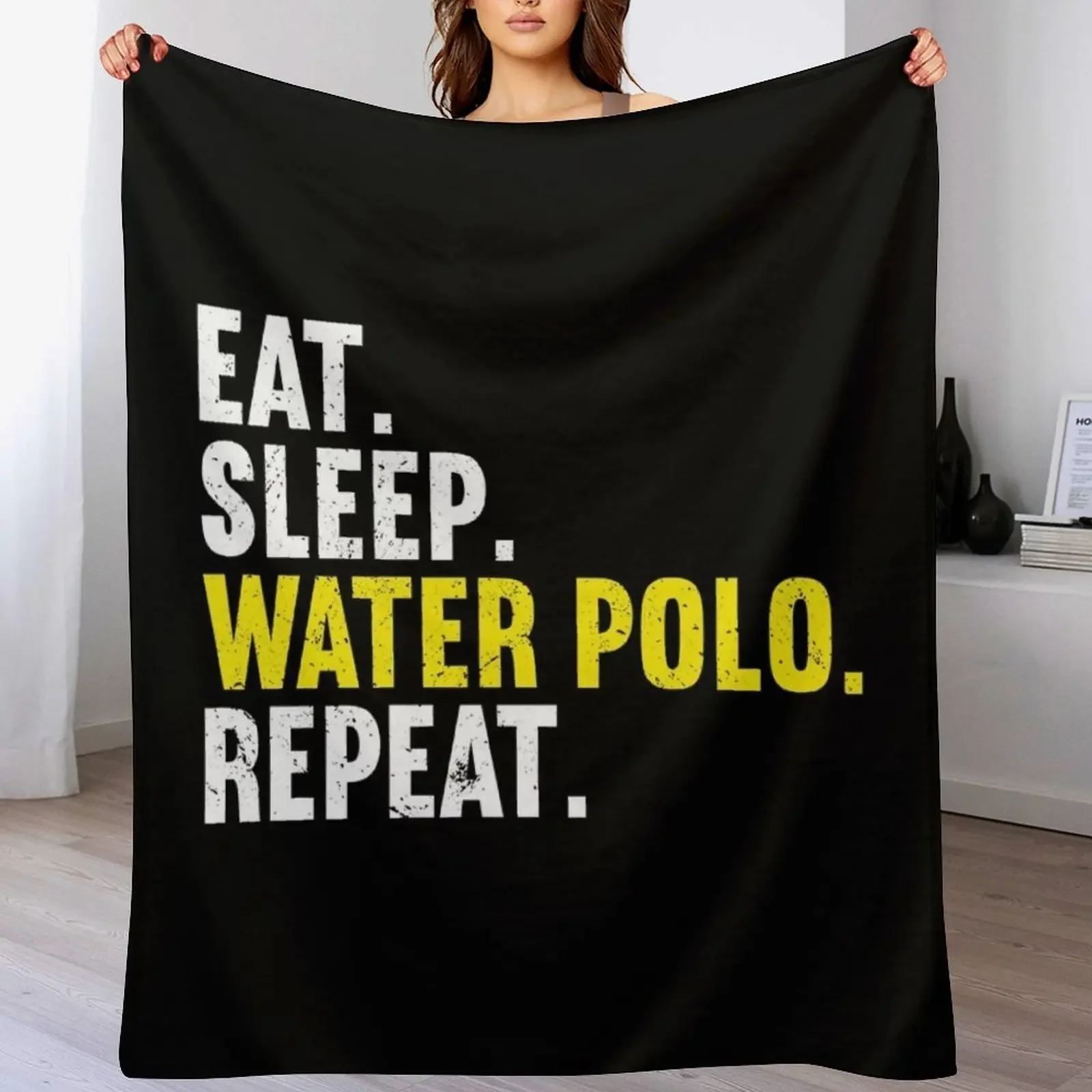 

Water Polo Repeat Throw Blanket Cozy Throw Blanket Birthday Gift for Him Her