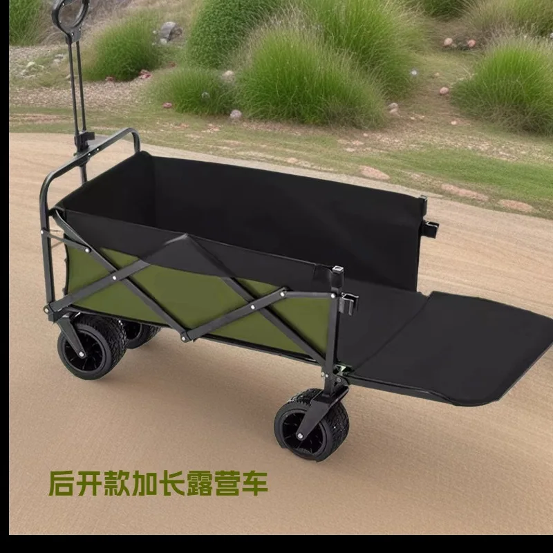 After driving the camping cart, camp, outdoor folding oversized camping trolley trolley