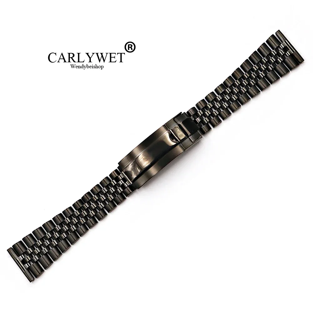 Rolamy 20mm Wholesale Glide Lock Replacement Straight End Watch Band Strap Bracelet For Omega IWC Seiko