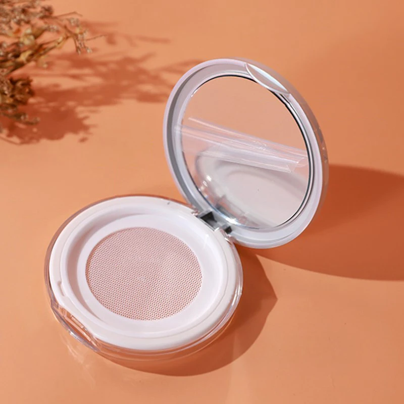 Thin Portable Plastic Flour Box Empty Loose Flour Container With Sieve Cosmetic Sifter Loose Jar Travel Makeup Container