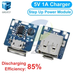 GREATZT 5V Boost Converter Step-Up Power Module Lithium Battery Charging Protection Board LED Display USB For DIY Charger 134N3P