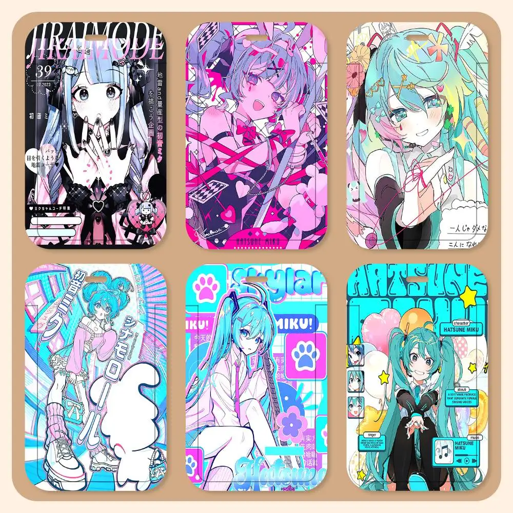 

Классические держатели для карт с аниме-персонажами H-Hatsunes M-MikU, держатели для студенческих удостоверений, держатели для карт на шею, держатели для карт контроля доступа