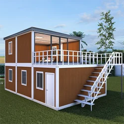 Factory custom Luxury Modern Qatar prefabricated 2 3 4 bedroom house China prefabricated flat pack living container house