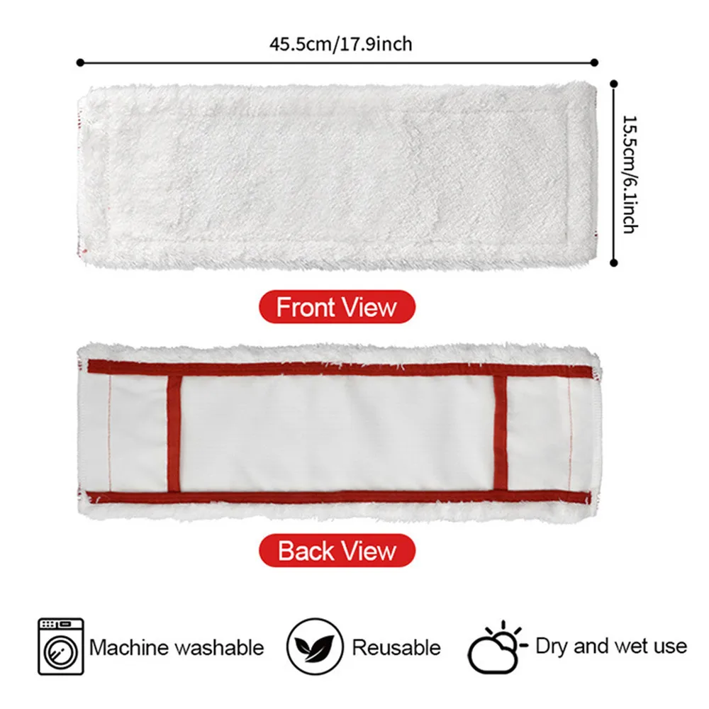 سوبر ماصة المنزلية ممسحة القماش ، الرطب والجاف التطهير الوسادة ، غرامة الألياف ممسحة مسطحة استبدال القماش ، 45.5x15 سنتيمتر ، 1 قطعة