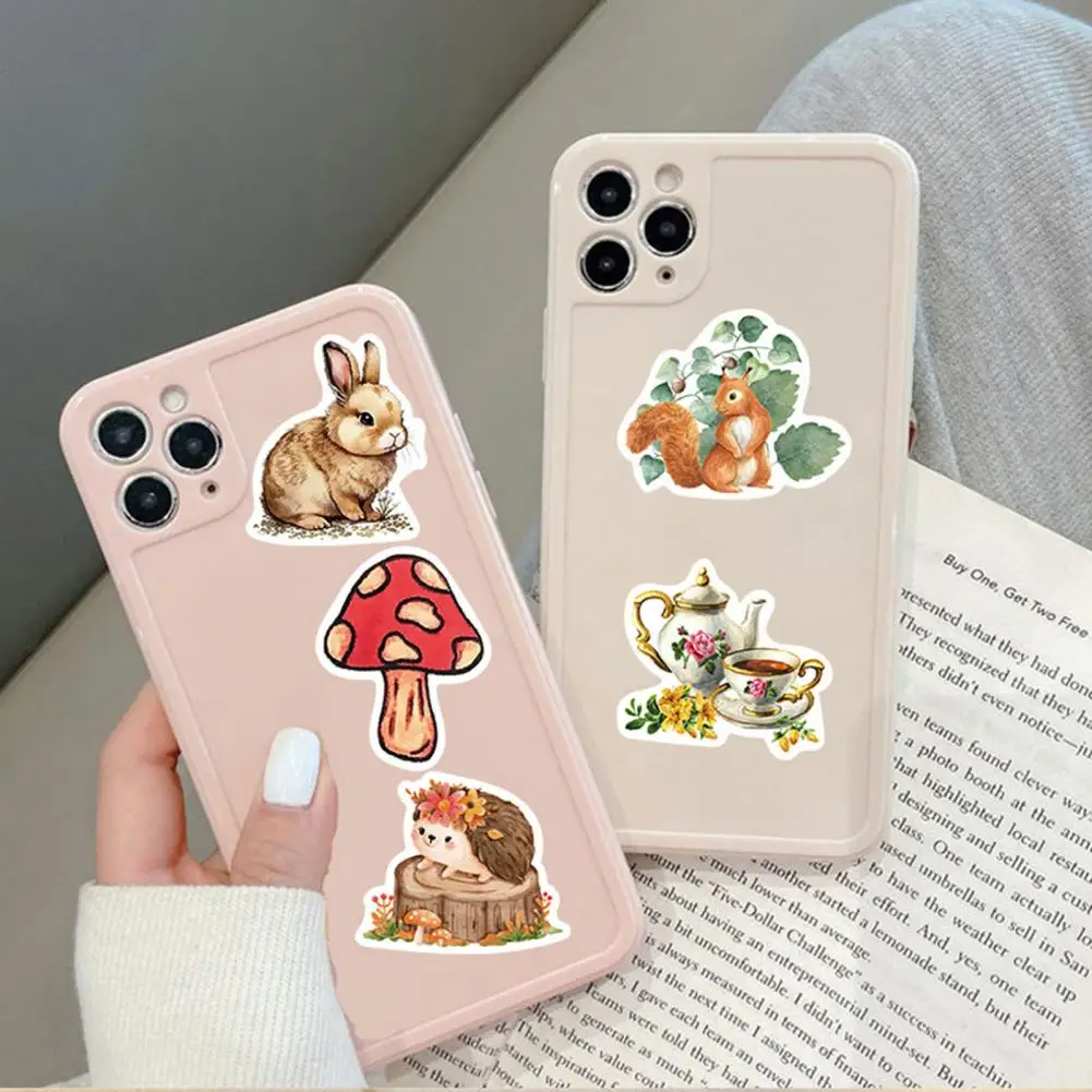 PVC 50Pcs Stylish Hawaii Summer Style Cartoon Graffiti Sticker Ultra-Thin Luggage Decal Residue Free   Household Supplies