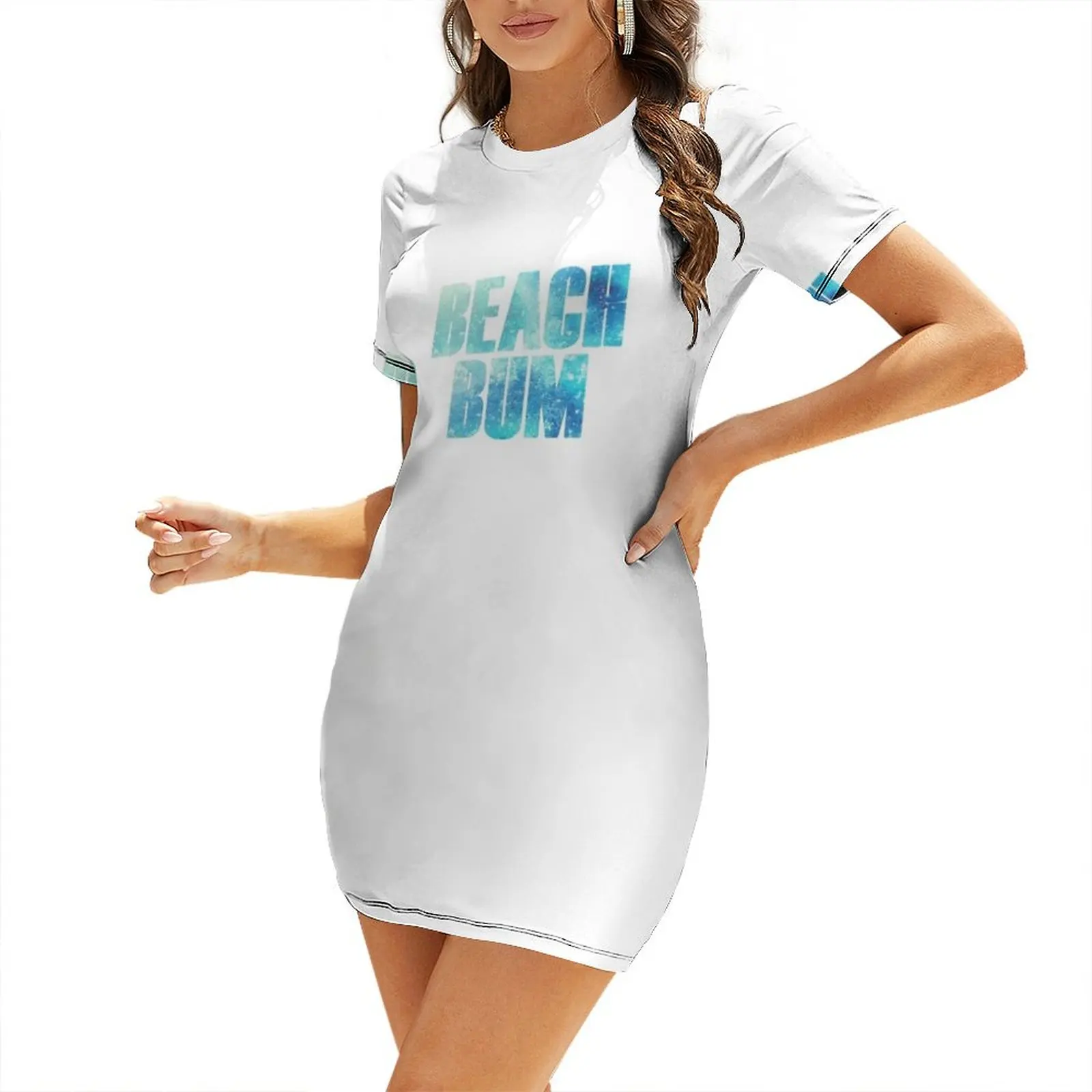 

beach bum Short Sleeved Dress dress for women 2025 Dress vintage loose women's