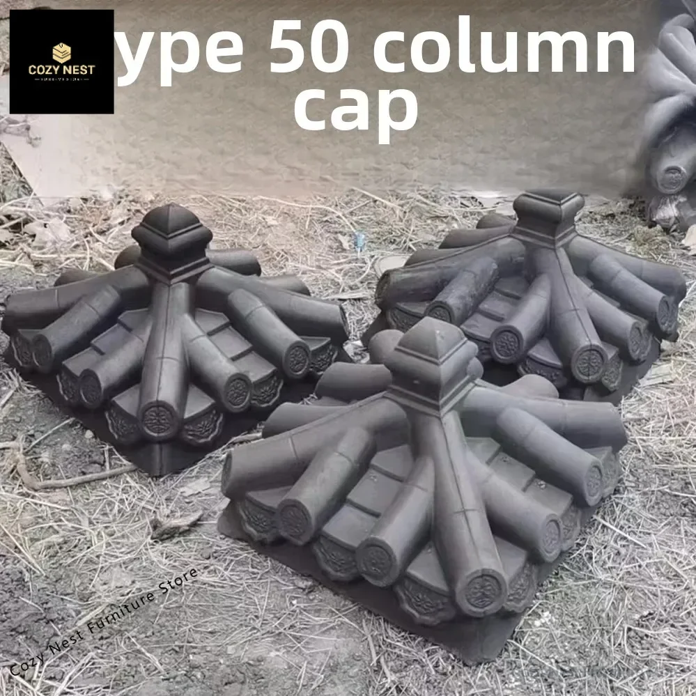 Antique wall column cap mold, a full set of thickened cement top tile mold, thickened ABS material Roman pillar