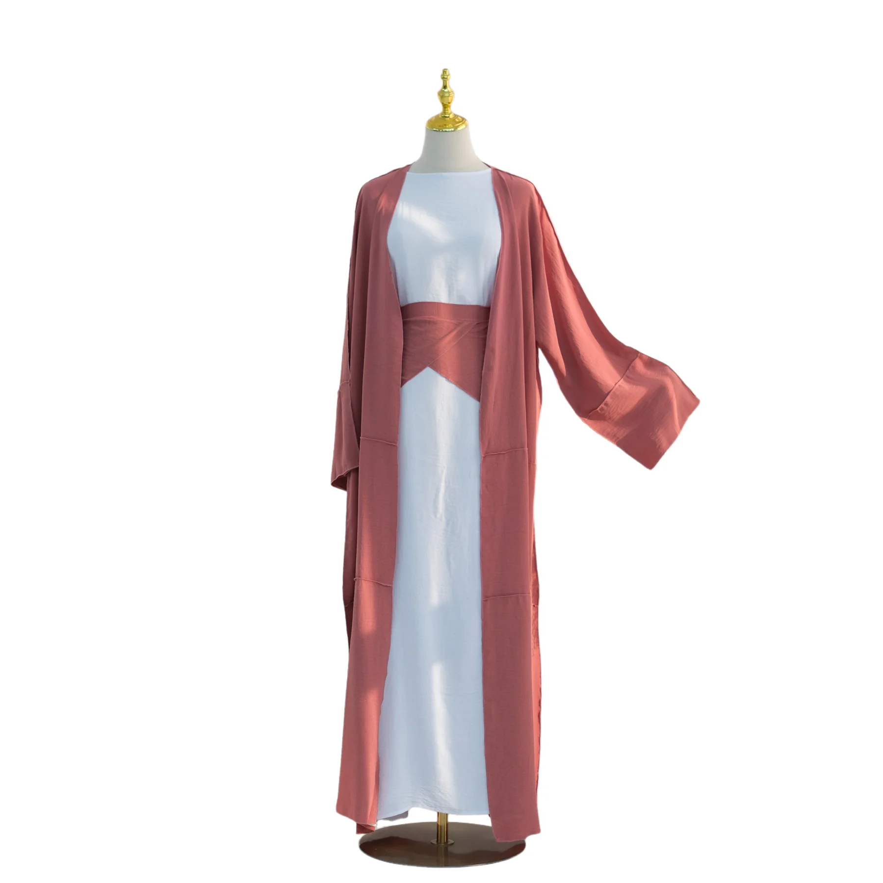 

Женское платье-абайя с длинными рукавами, кардиган-накидка, мусульманское праздничное платье-джалабия, абайи для Рамадана, марокканский кафтан, арабская длинная одежда-роба