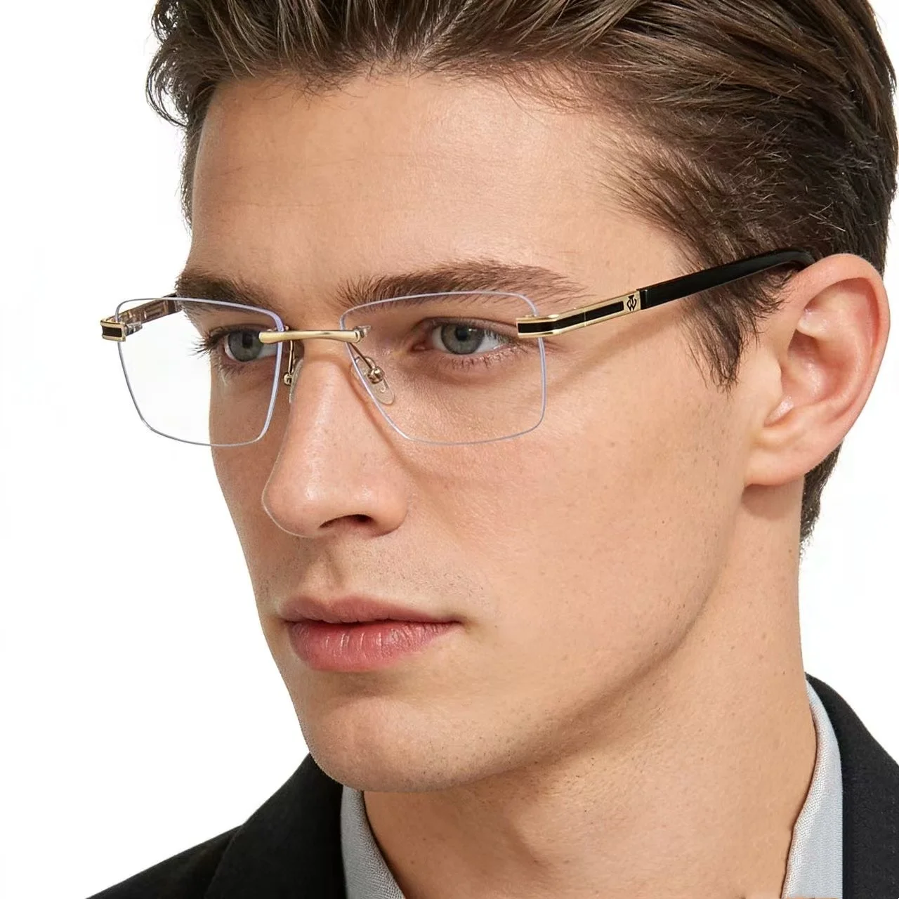 

Оптические безободковые очки по рецепту из титанового сплава для мужчин: для коррекции близорукости, дальнозоркости, прогрессивные, мультифокальные оправы