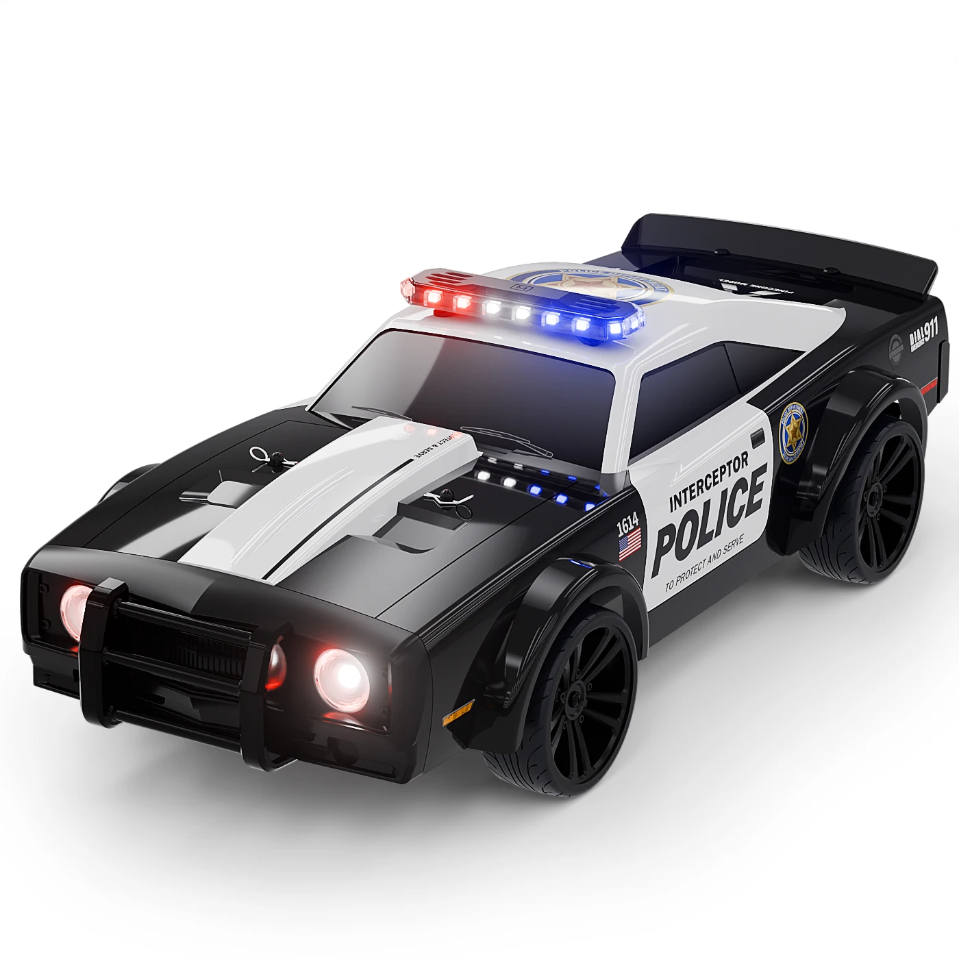 Piña Bosque Modelo SG-1614 Simulación Tracción en las cuatro ruedas Coche de policía muscular RC Coche de control remoto Coche de deriva cepillado eléctrico Juguete