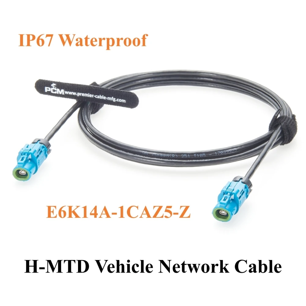 

IP67 Rosenberger E6K14A-1CAZ5-Z H-MTD Female to Female Automotive Ethernet Cable 10Gbps 100/1000BASE-T1 for ADAS Camera Robotaxi
