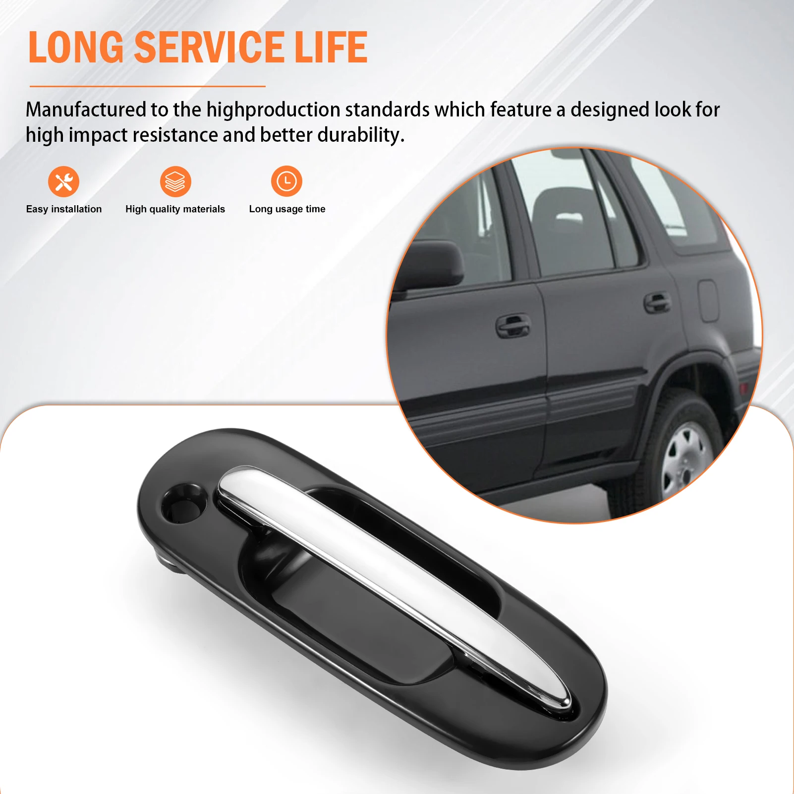 4 Pcs Black Chrome …