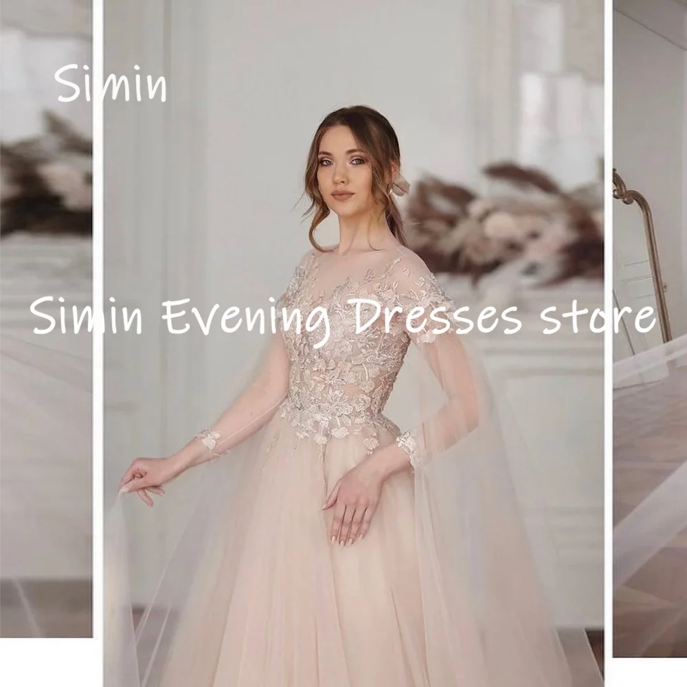 

Simin Tulle A-line Sweetheart Appliques Ruffle Formal Prom Gown Floor-length Evening Elegant Party dresses for women 2023