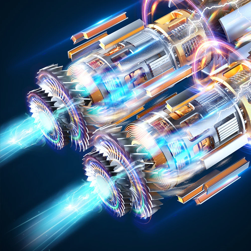 

Car Vacuum Cleaner Cordless Tyre Inflator 4 in 1 Handheld Wireless Vacuum Cleaner Strong Suction for Car Bicycle Inflatable