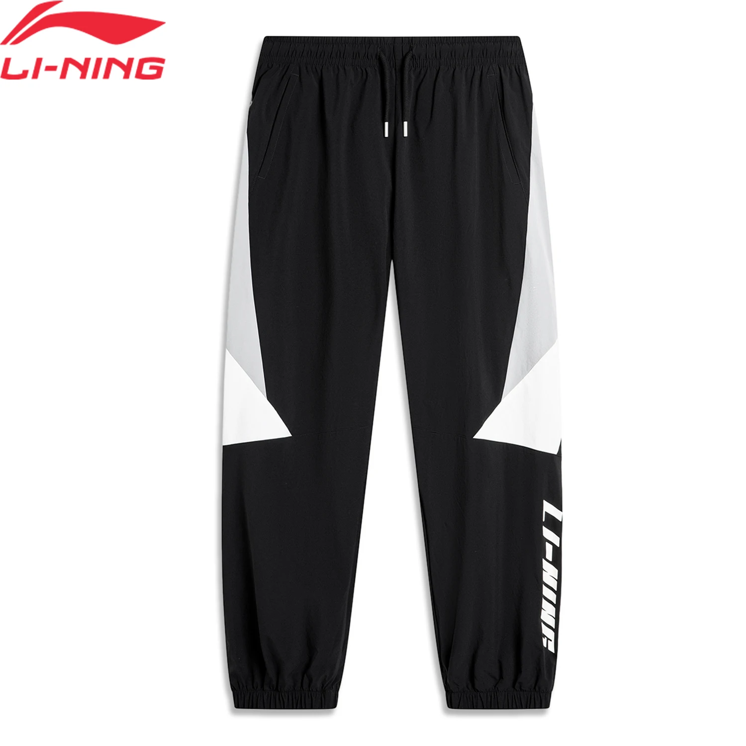 Li-Ning Men Sports Style Sweat Pants AT DRY FREEZE Regular Fit 86%Nylon14%Spandex Comfortable Hit-color LiNing Trousers AYKU363