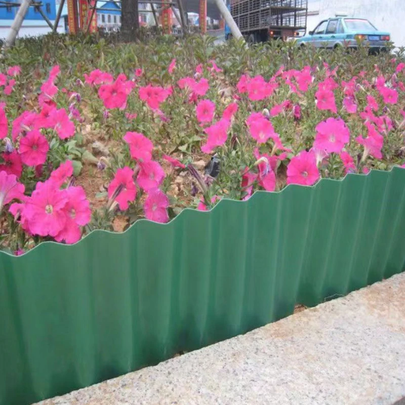 Borda de afiação decoração de jardim cerca de jardim flexível corte aleatório design ondulado contra invasando ervas daninhas jardim