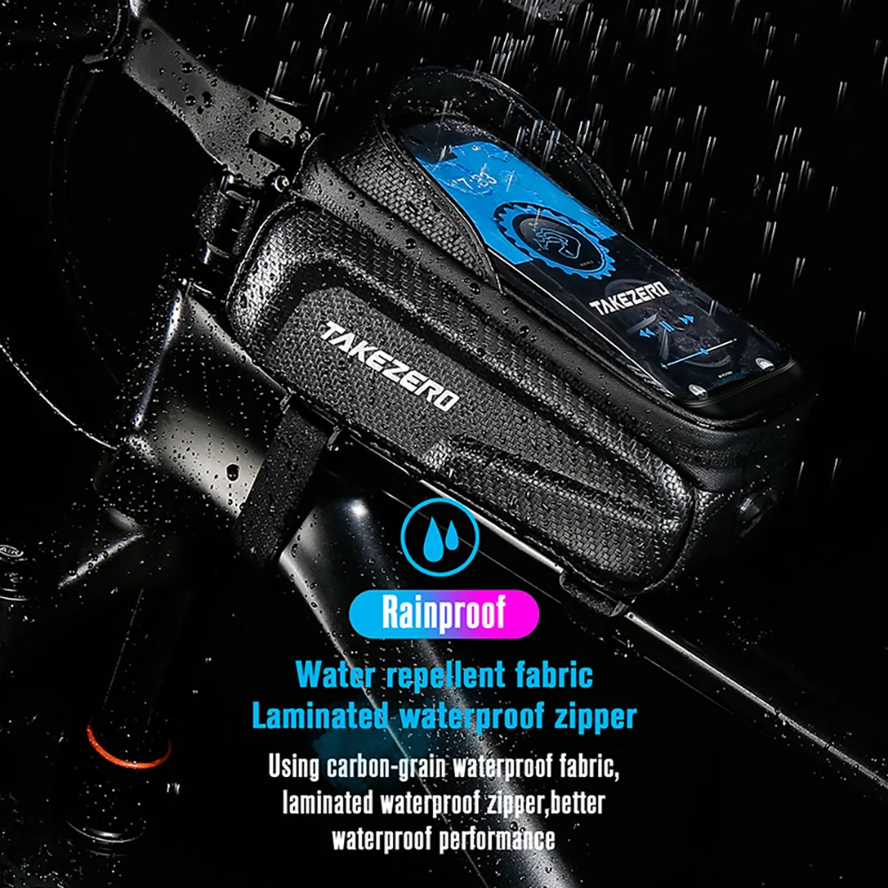 

1л сумка для передней рамы велосипеда, водонепроницаемая жесткая сумка для горного велосипеда с отверстием для наушников, велосипедные аксессуары