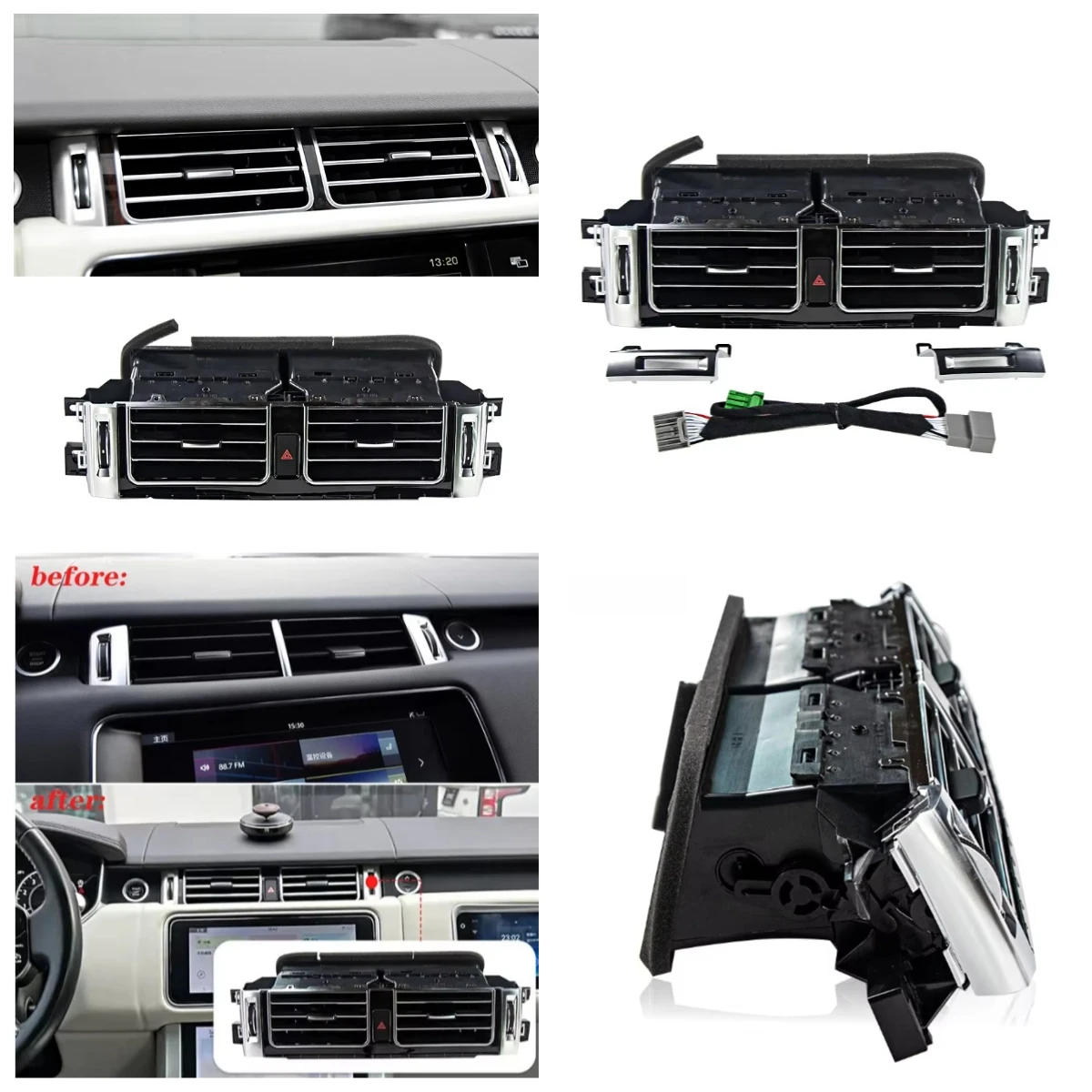 

Suitable for 13-17 Range Rover Executive Range Rover Sport Upgraded New air Conditioning Vents Hot and Cold air Vents