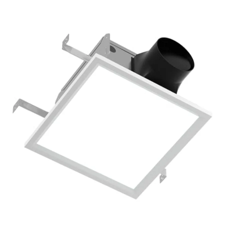 

100CFM Bathroom Exhaust Fan with White LED Light for Efficient and Ultra Quiet Ventilation in Bathrooms up to 95 Sq.Ft Energy S