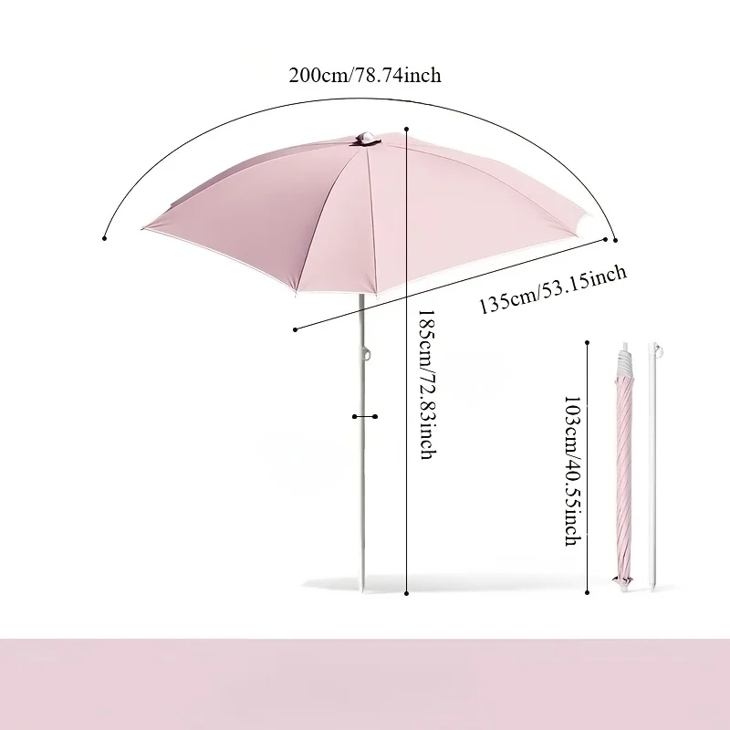 Bohemian Tassel Patio Umbrella UV Protection Waterproof For Garden Beach Pool Fishing Street Stall Outdoor Activities