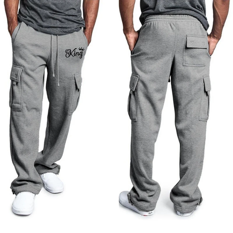 2023New Men's Printed Sweatpants Soft Sports Pants Jogging Pants Fashion Running Trousers Loose Long Cargo Pants