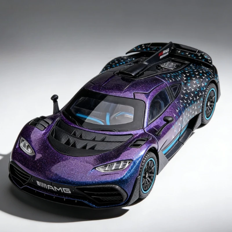 

Машинка-игрушка 1:24, спортивный автомобиль из сплава, литая модель, со звуком и светом, откатывающаяся, с открывающимися дверями, резиновыми шинами, для детей, подарки