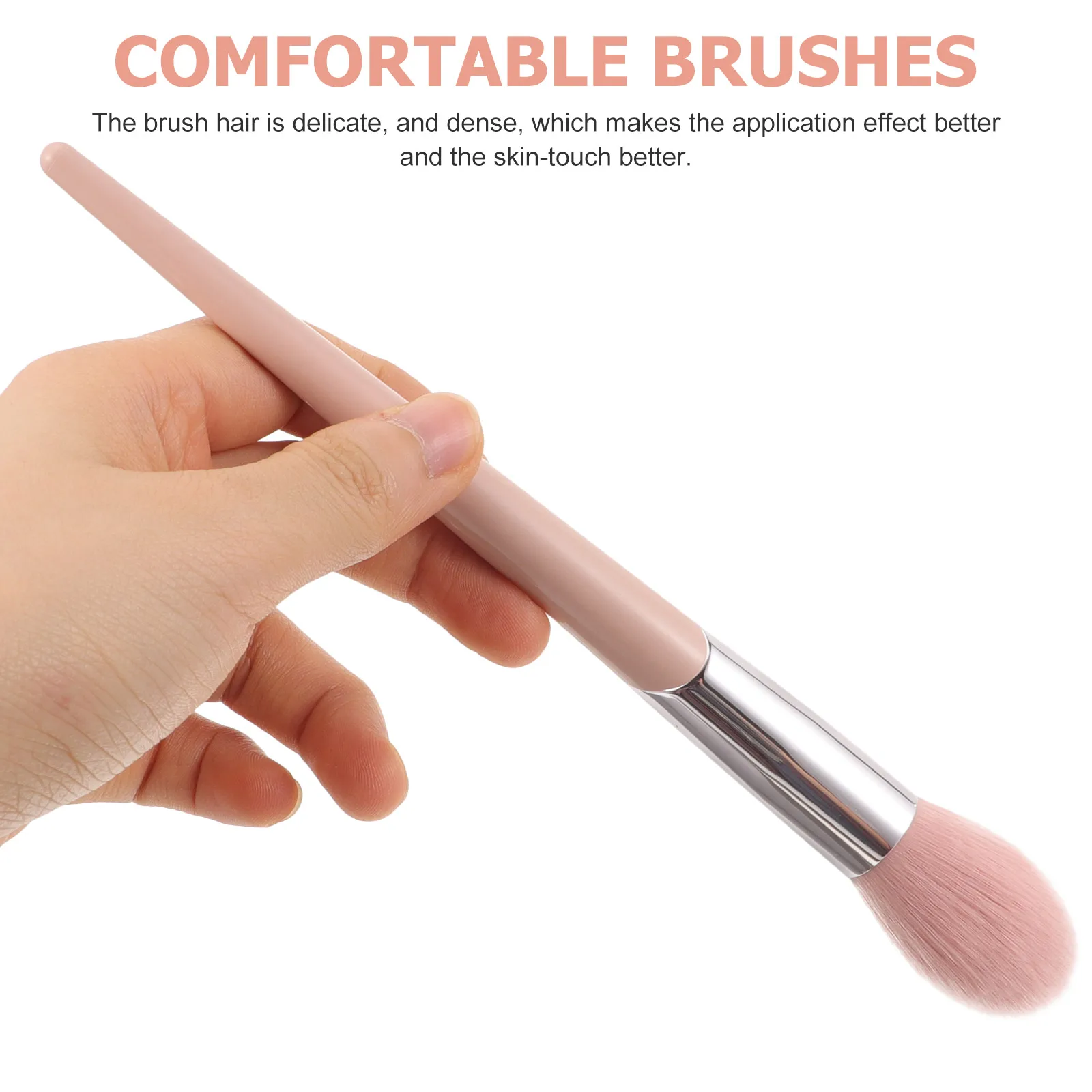 Pennello per Trucco Morbido Premium per Blush, Illuminante, Ombretto Naso e Viso, Leggero e Portatile